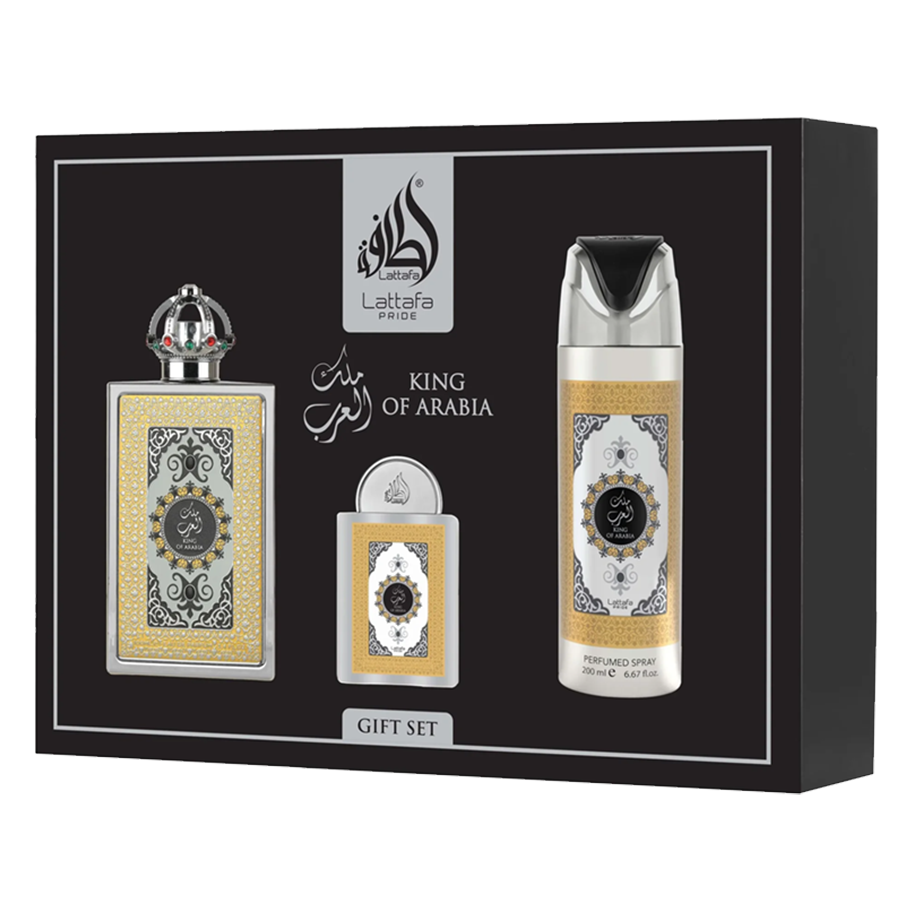 Lattafa Pride King of Arabia Presentset 100 ml + 20 ml + 200 ml