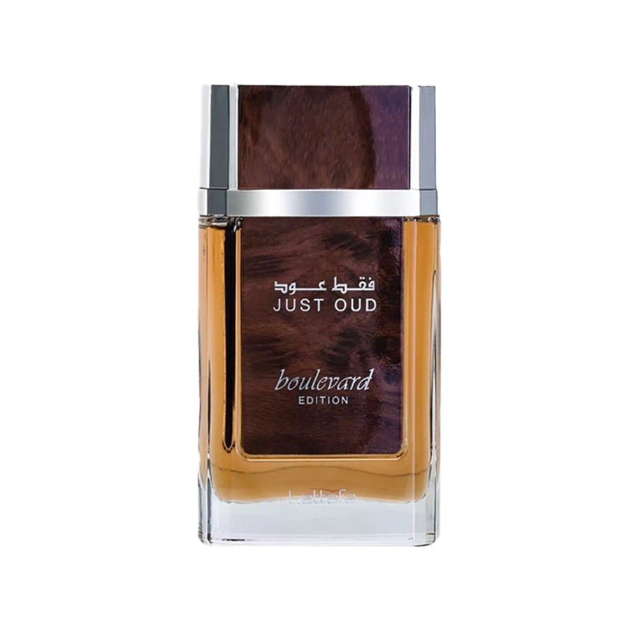 Lattafa Just Oud Boulevard Eau de Parfum 90 ml – parfymflaska