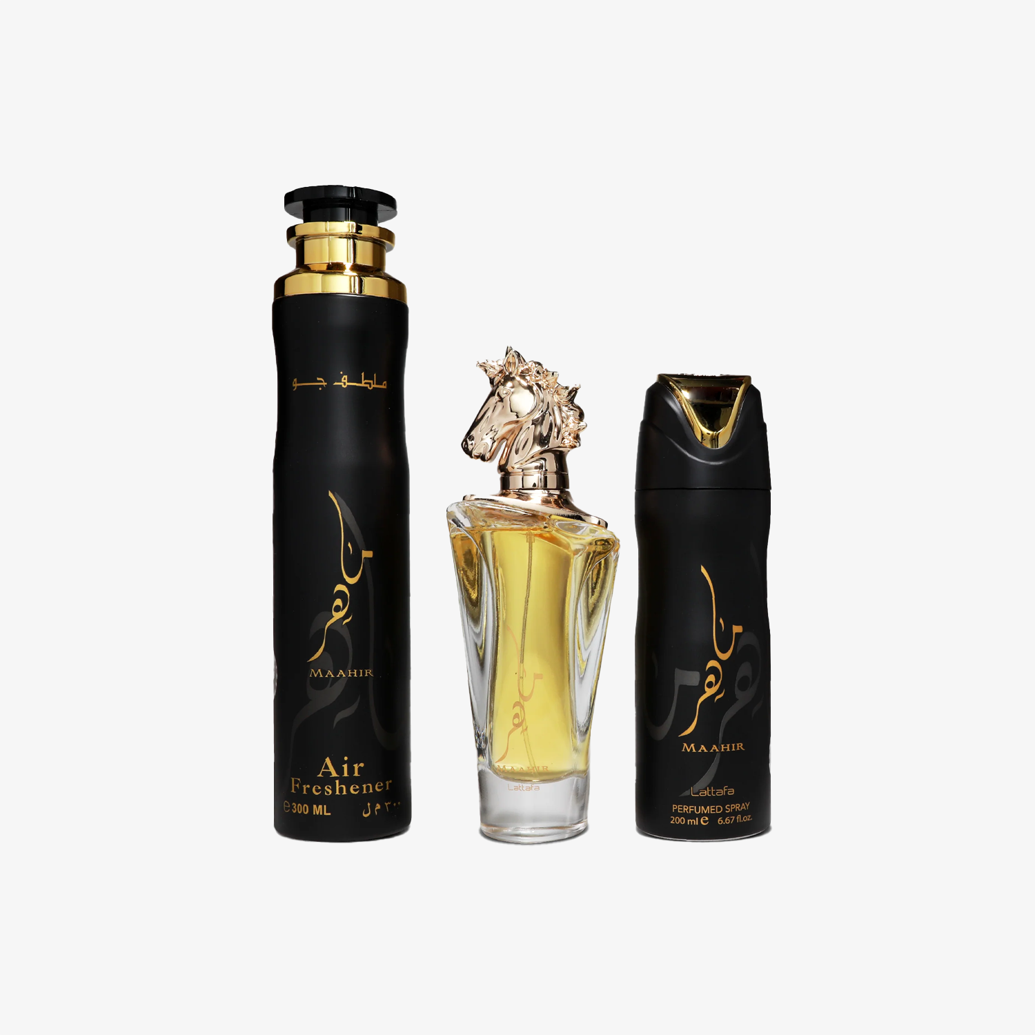 Lattafa Maahir Black Edition Presentset 100 ml + 200 ml + 300 ml
