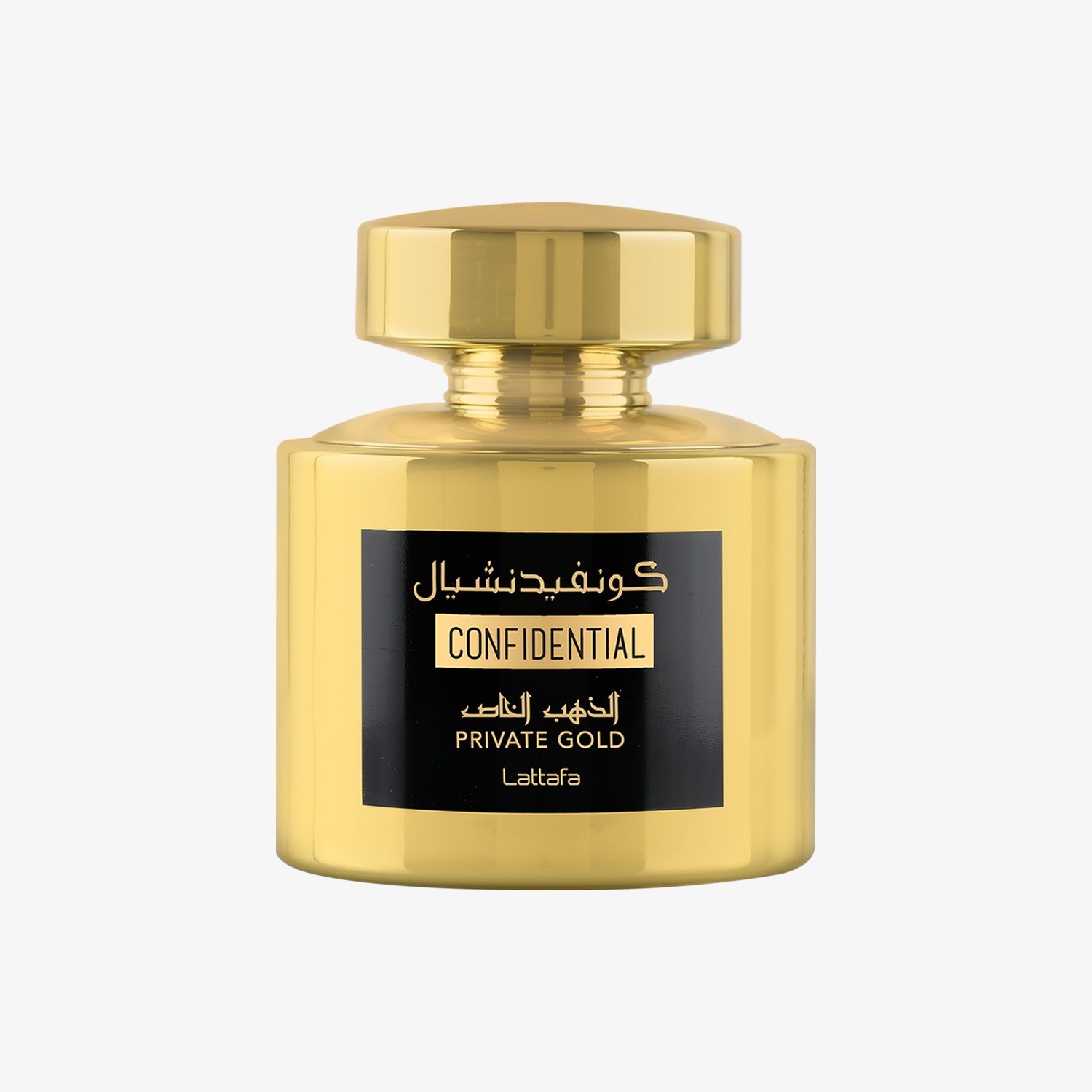 Lattafa Confidential Private Gold Eau de Parfum 100 ml – parfymflaska
