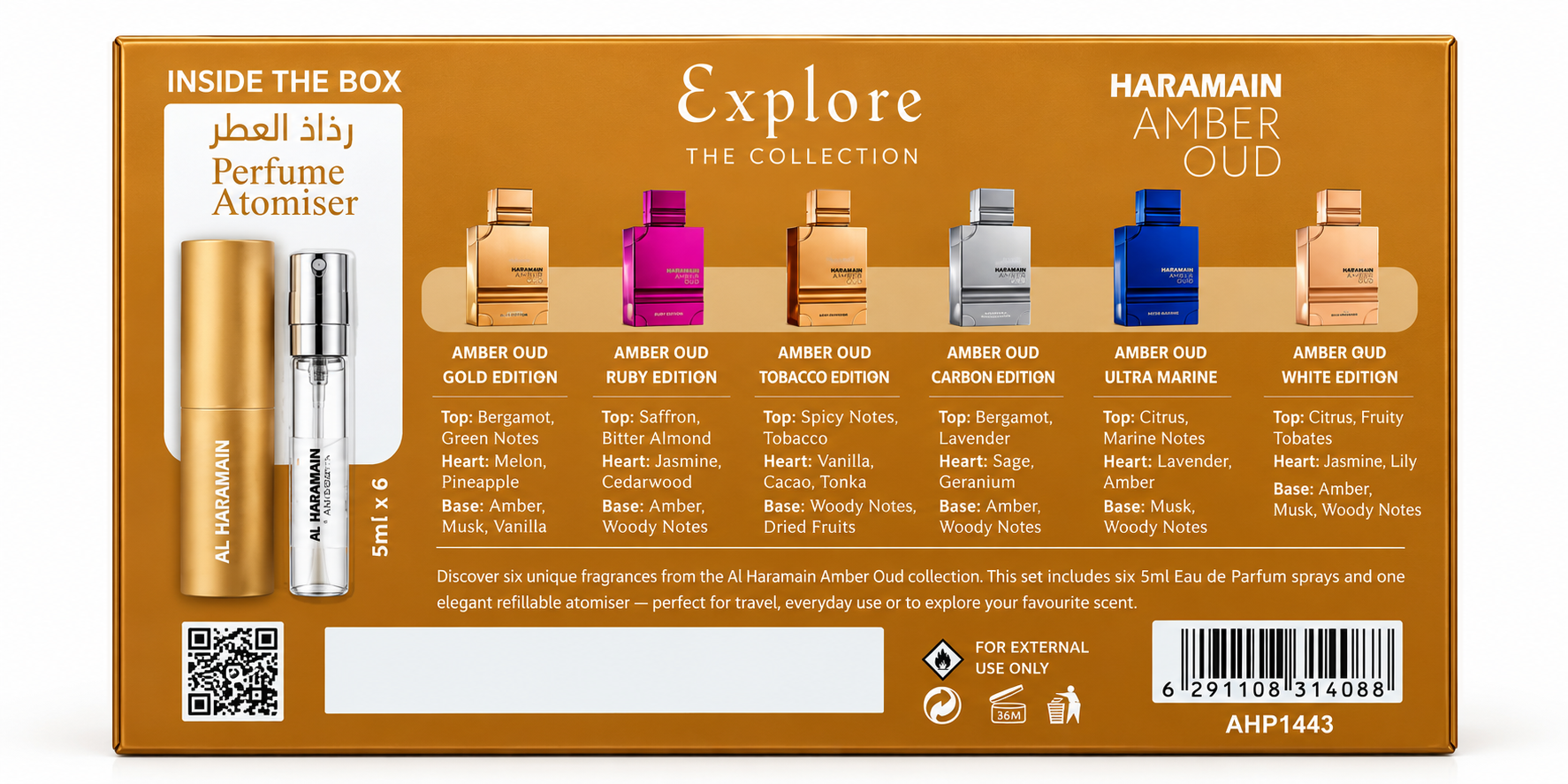 Al Haramain Amber Oud Discovery Set 6 × 10 ml