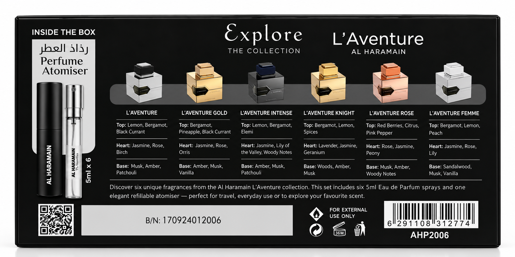 Al Haramain L'Aventure Discovery Set 6 × 10 ml