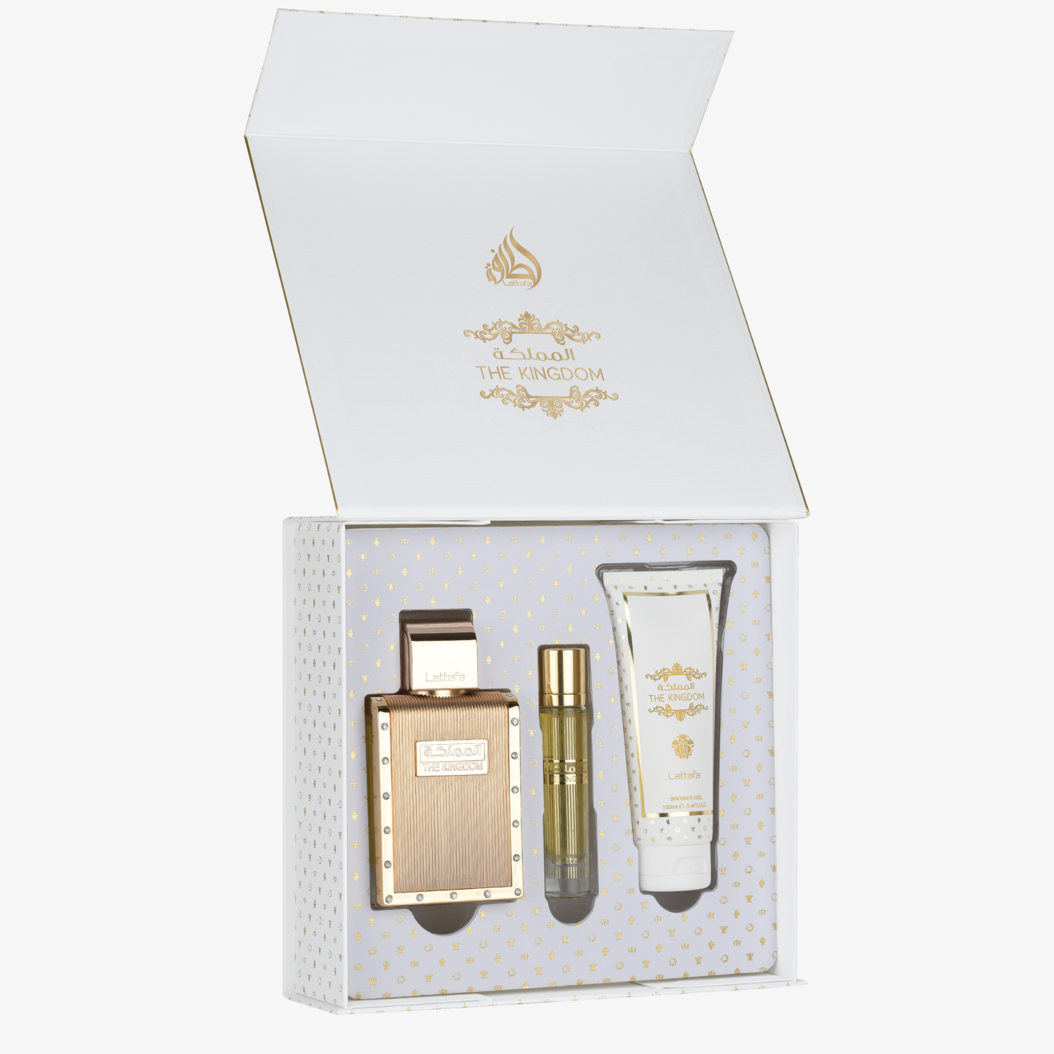 Lattafa The Kingdom Man Presentset 100 ml + 12 ml + 100 ml
