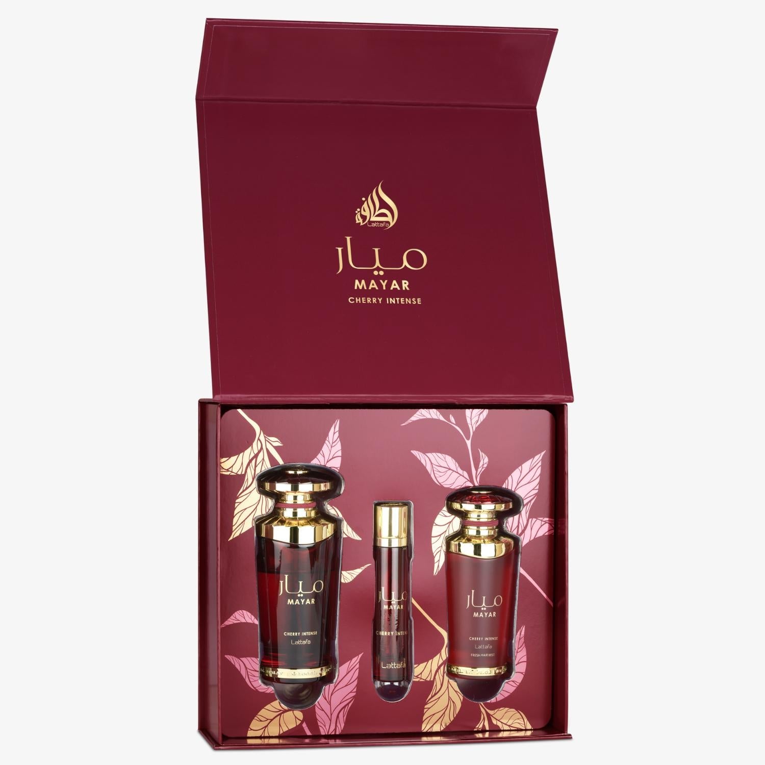 Lattafa Mayar Cherry Intense Presentset 100 ml + 12 ml + 50 ml