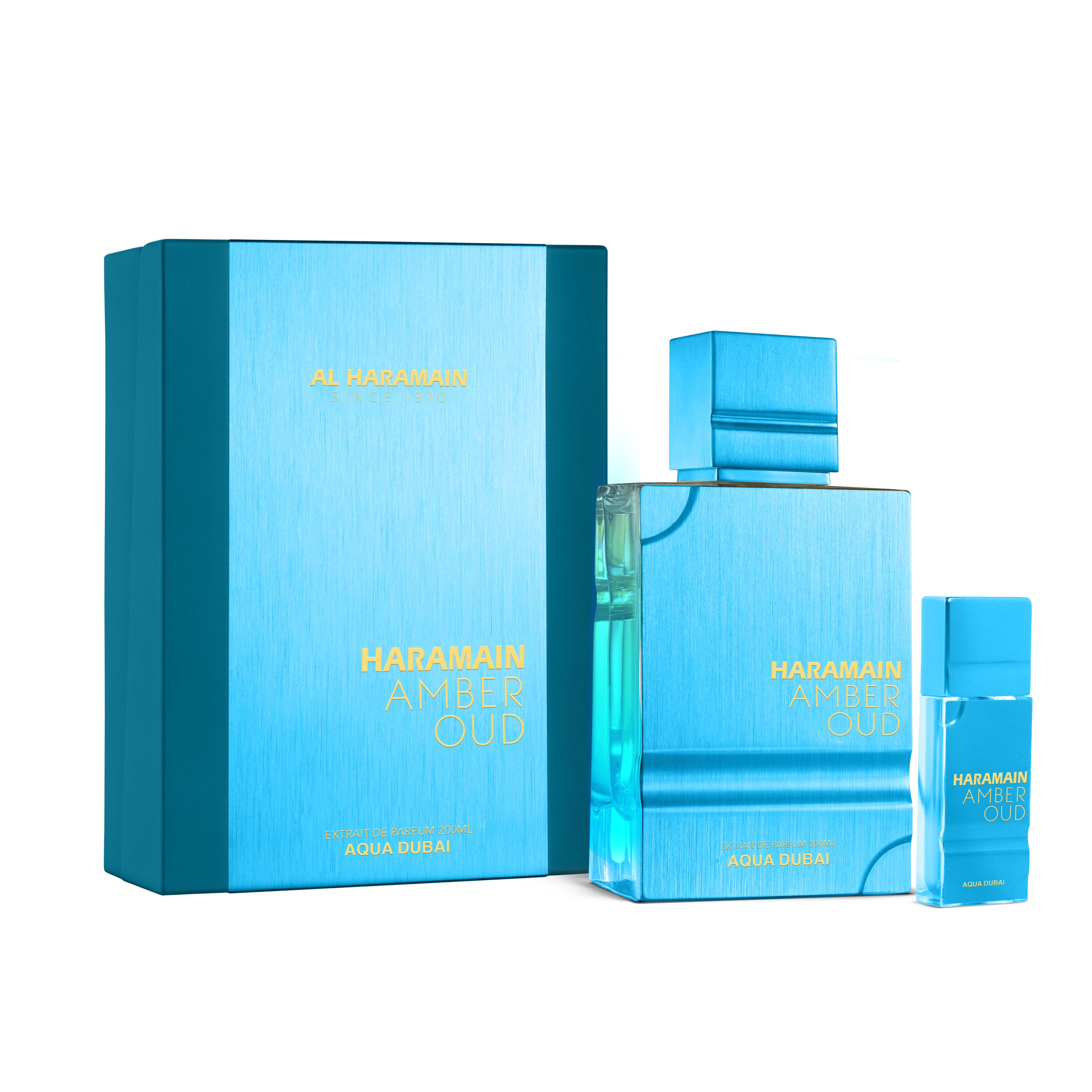 Al Haramain Amber Oud Aqua Dubai Extrait de Parfum 200 ml – produktbild