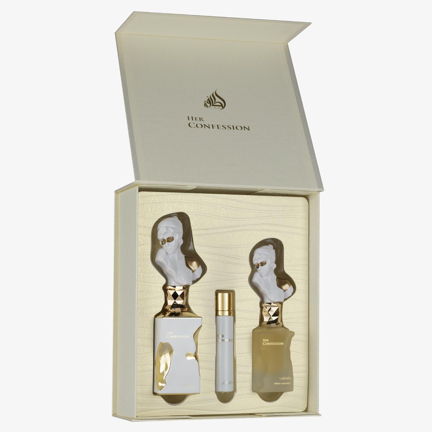 Lattafa Her Confession Presentset 100 ml + 12 ml + 50 ml