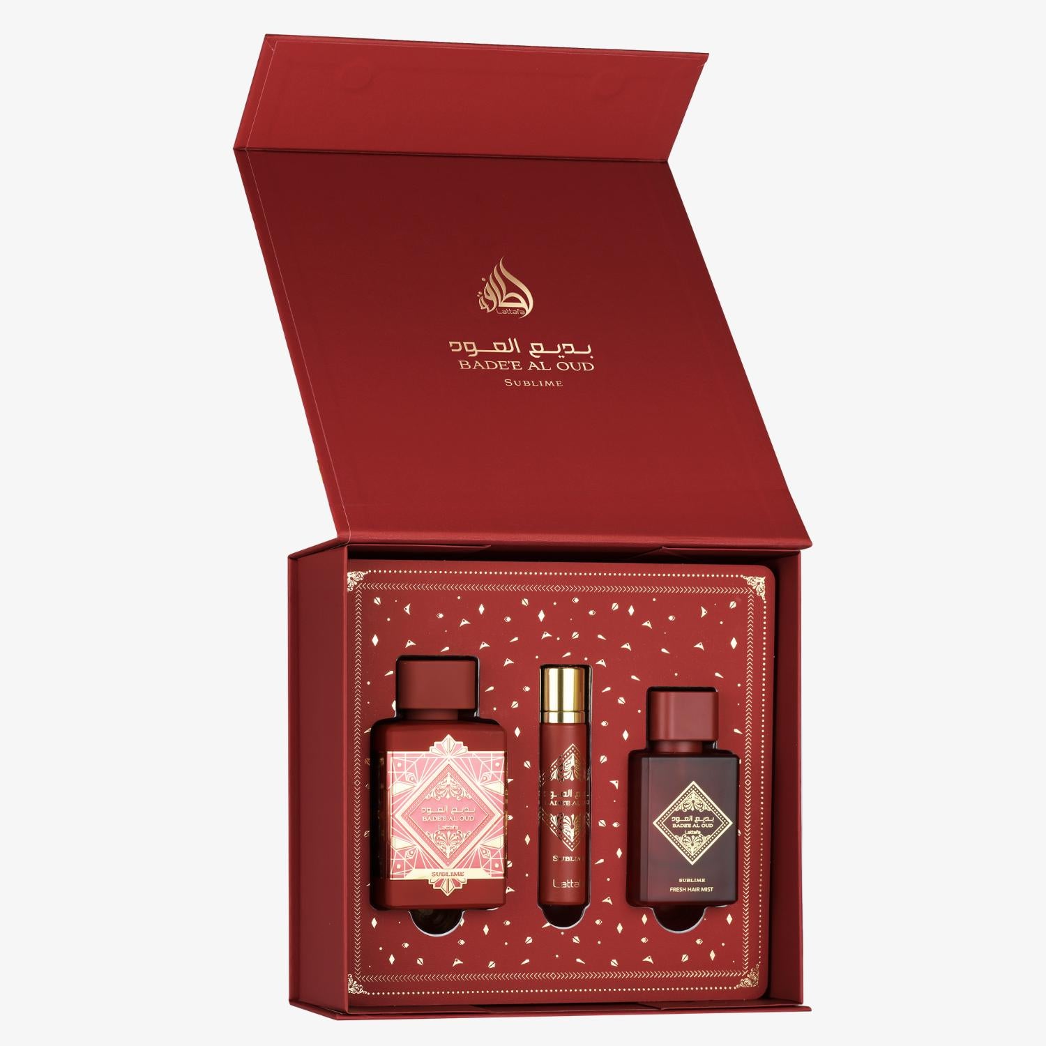Lattafa Badee Al Oud Sublime Presentset 100 ml + 12 ml + 50 ml