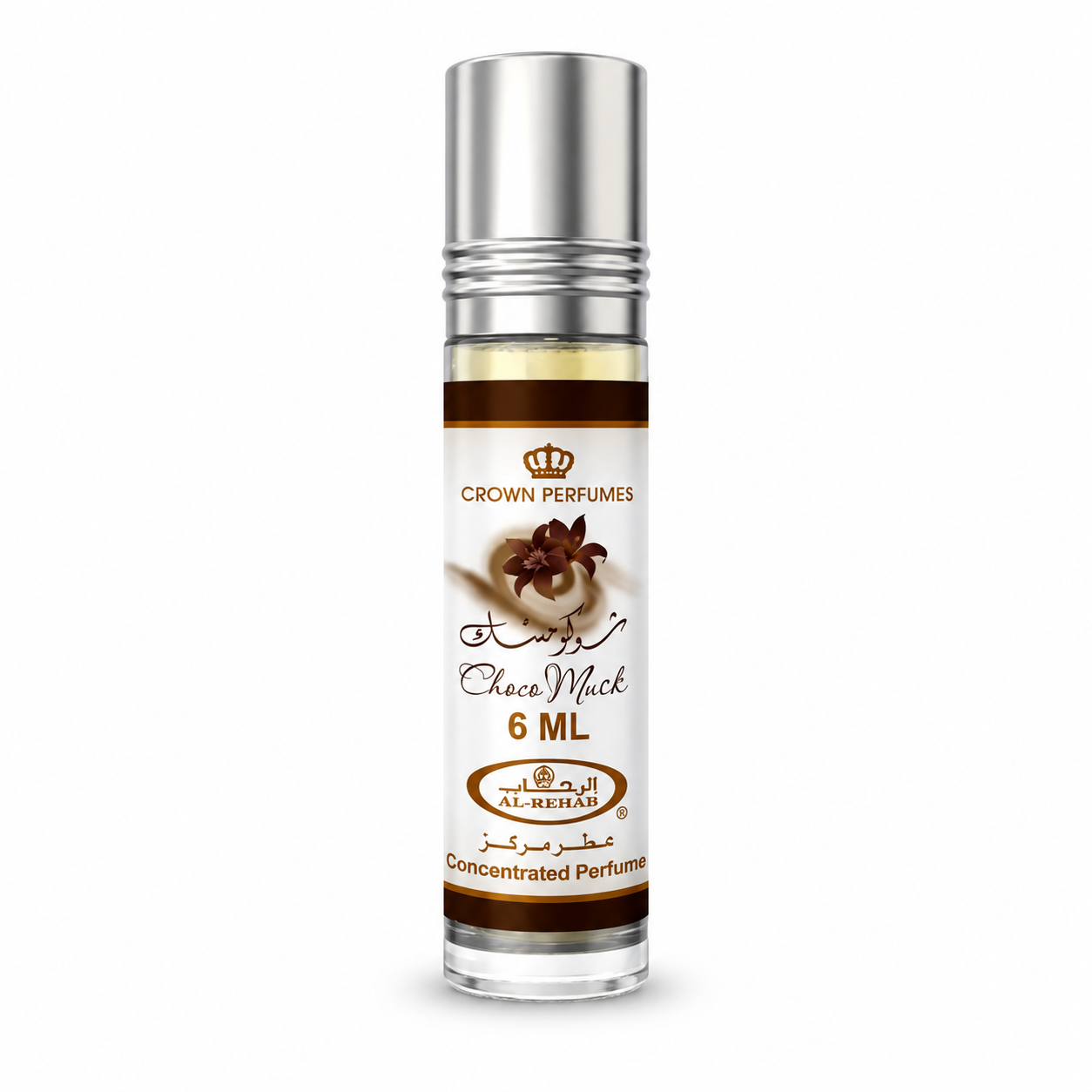 choco musk al rehab parfymolja 6 ml – flaska på vit bakgrund