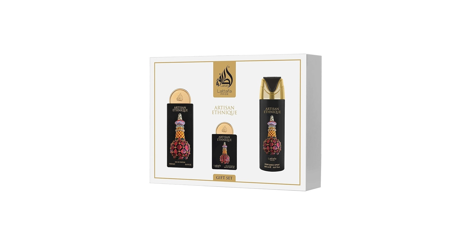 Lattafa Pride Artisan Ethnique Presentset 100 ml + 20 ml + 200 ml