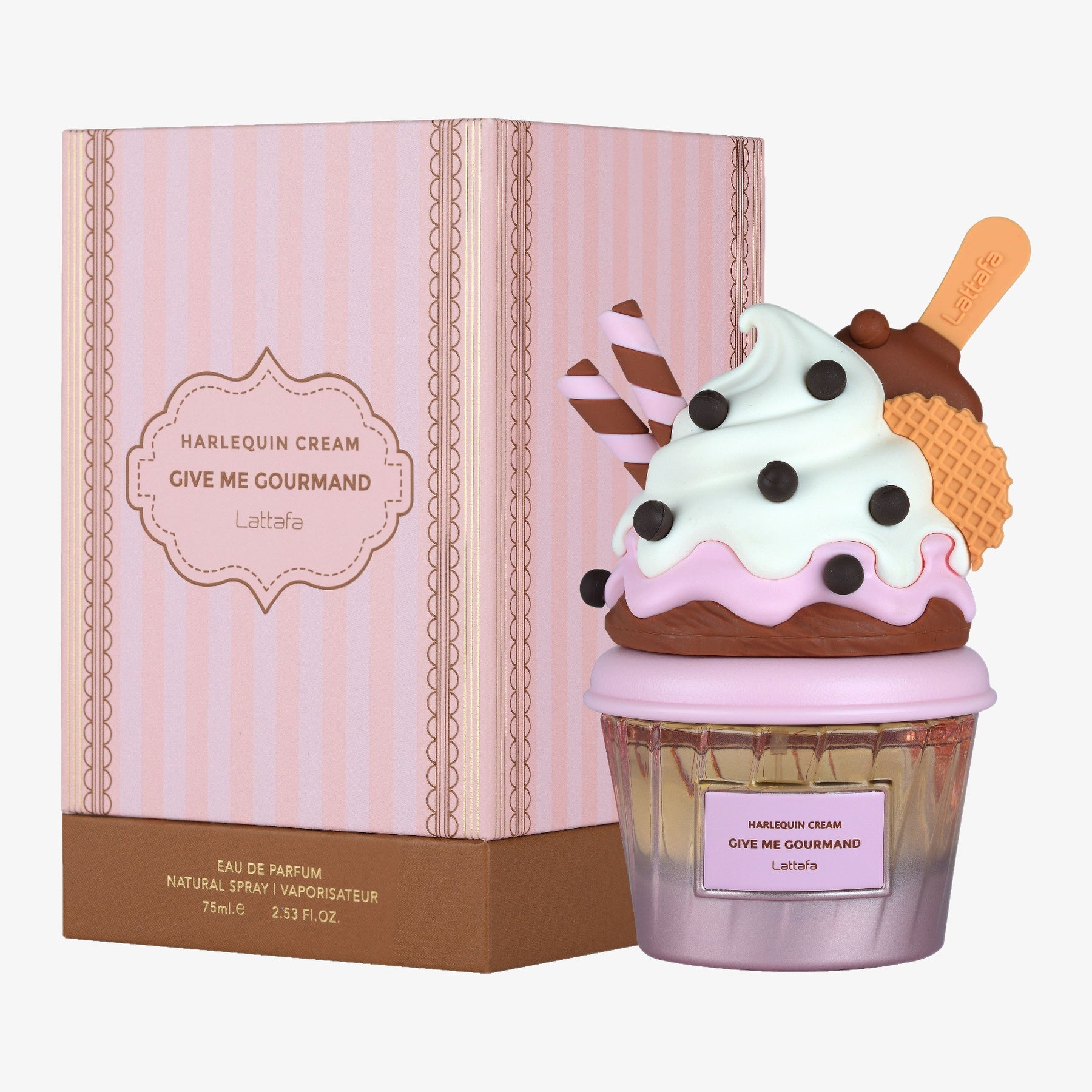 Lattafa Give Me Gourmand Harlequin Cream Eau de Parfum 75 ml – parfymflaska