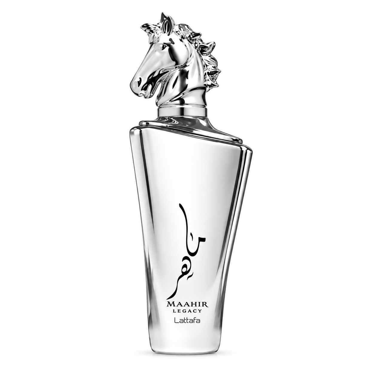 Lattafa Maahir Legacy 100ml – flaska på vit bakgrund