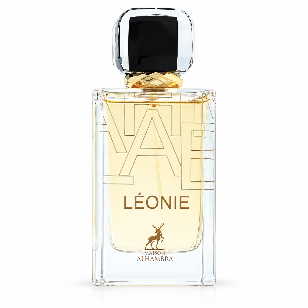 Maison Alhambra Leonie – Eau de Parfum 100 ml – flaska på vit bakgrund