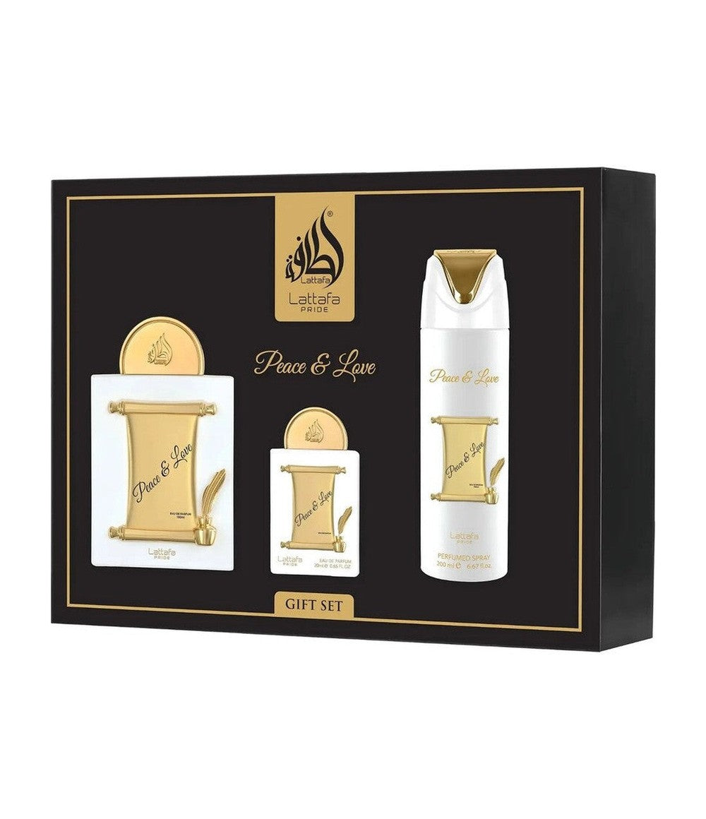 Lattafa Pride Peace & Love Presentset 100 ml + 20 ml + 200 ml