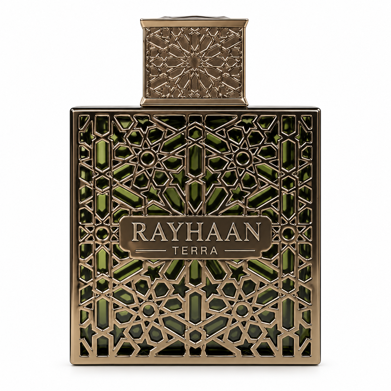 Rayhaan Terra EDP 100 ml – flaska på vit bakgrund