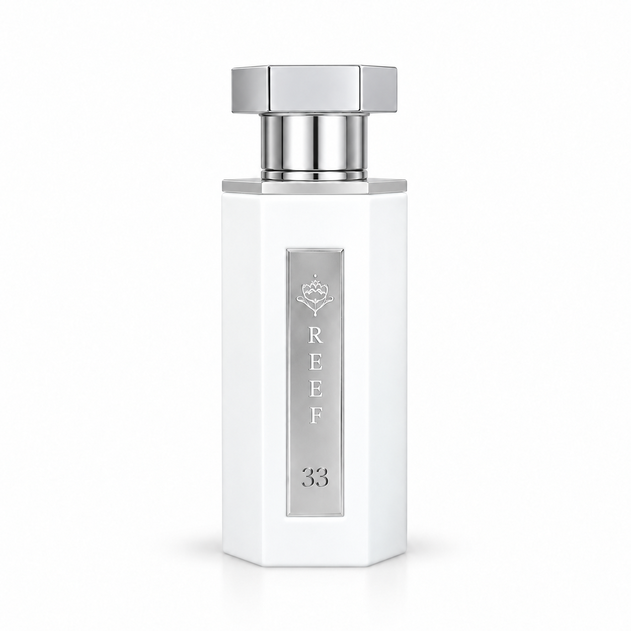 Reef 33 White Eau De Parfum 100ml – flaska på vit bakgrund