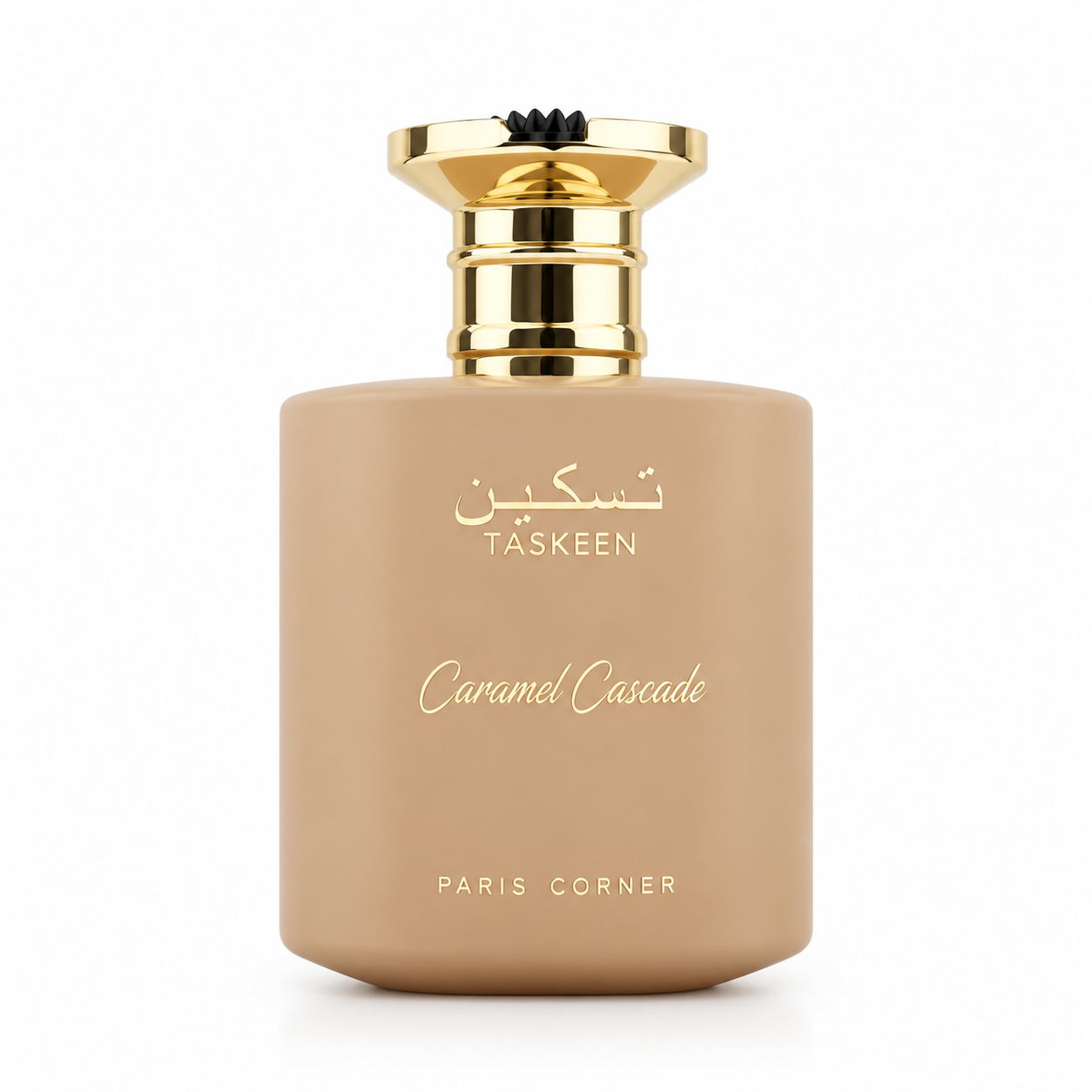 Taskeen Caramel Cascade by Paris Corner Eau de Parfum 100ml – flaska på vit bakgrund