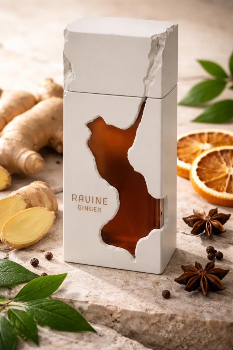 Ravine Ginger perfume and spices setup
